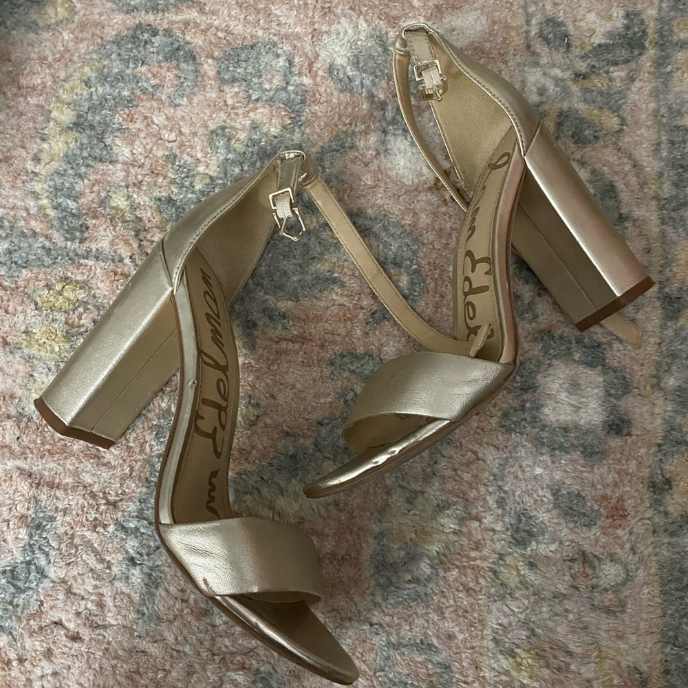 Sam Edelman gold pumps